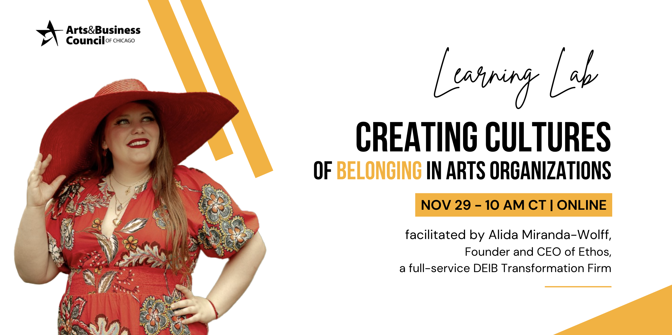 Learning Lab 2022: Creating Cultures of Belonging in Arts Organizations @ Online